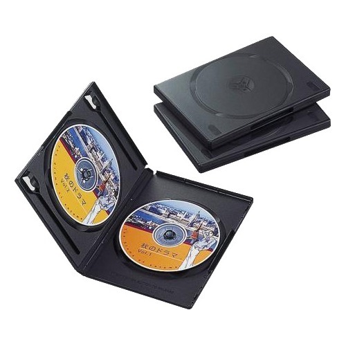 エレコム DVDトールケース CCD-DVD04BK(3コ入*3コセット)[DVDメディア]
