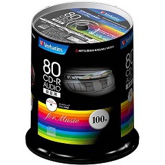 バーベイタム CD-R オーディオ 80分 100枚 MUR80FP100SV1(100枚入)[CDメディア]