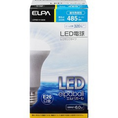 エルパ(ELPA) LED電球 レフランプタイプ 40W E26口金 昼光色 LDR6D-H-G600(1コ入)[蛍光灯・電球]