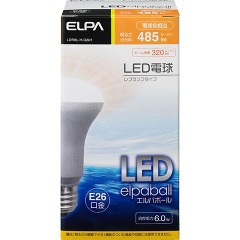 エルパ(ELPA) LED電球 レフランプタイプ 40W E26口金 電球色 LDR6L-H-G601(1コ入)[蛍光灯・電球]