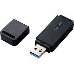 エレコム USB3.0高速メモリカードリーダ スティックタイプ MR3-D013SBK(1セット)[情報家電 その他]