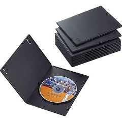 エレコム スリムDVDトールケース CCD-DVDS03BK(10コ入)[DVDメディア]